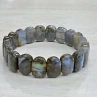 Labradorite bracelet - flat oval faceted 1pc