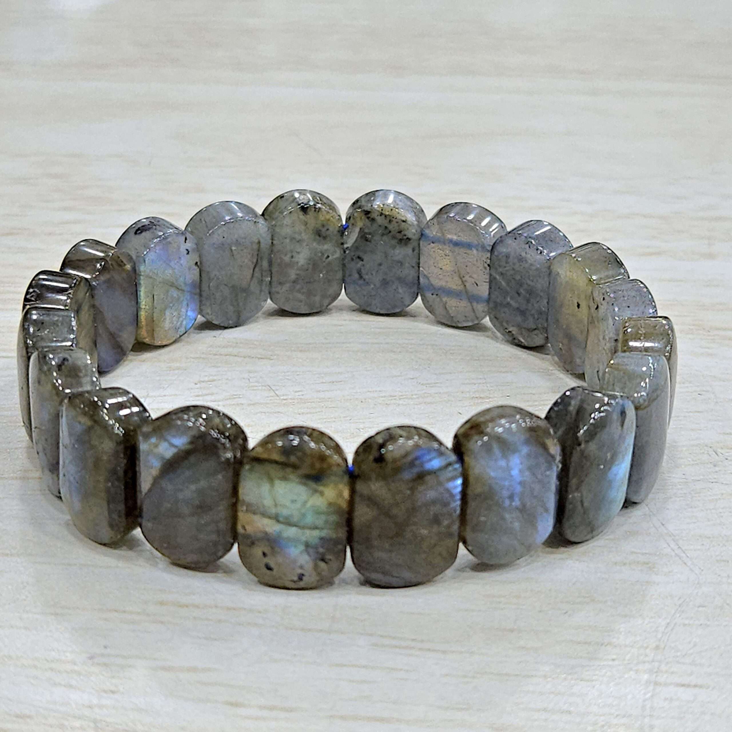 Labradorite Bracelet Flat Oval Labradorite Bracelet Flat Oval