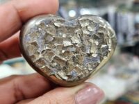 Powerful Protection Pyrite heart semipolished - 1pc