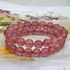 Strawberry quartz bead bracelet