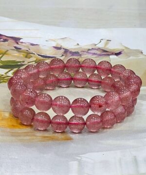 strawberry-quartz-bracelet-aaaaa-rounded-9-6mm-1pc