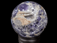 Chevron Dogtooth Amethyst Sphere - 1pc
