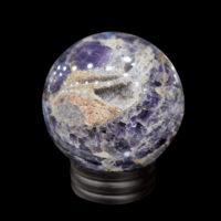 Chevron Dogtooth Amethyst Sphere - 1pc