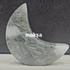 Moss agate crescent moon - 4.5inches