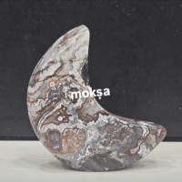 Crazy lace agate crescent - 1pc