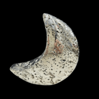 Abundance Pyrite Crescent Moon - 1pc