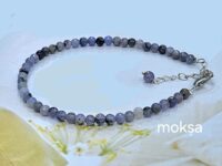 Rare tanzanite 3.5 mm bracelet with hook and chain - 1pc