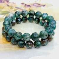 Emerald bracelet - round beaded 1pc