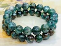 Emerald bracelet - round beaded 1pc