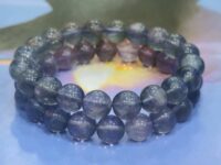 Fluorite with Pyrite specks bracelet - 1pc - 7.5inches