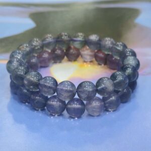 Fluorite with Pyrite specks bracelet - 1pc - 7.5inches