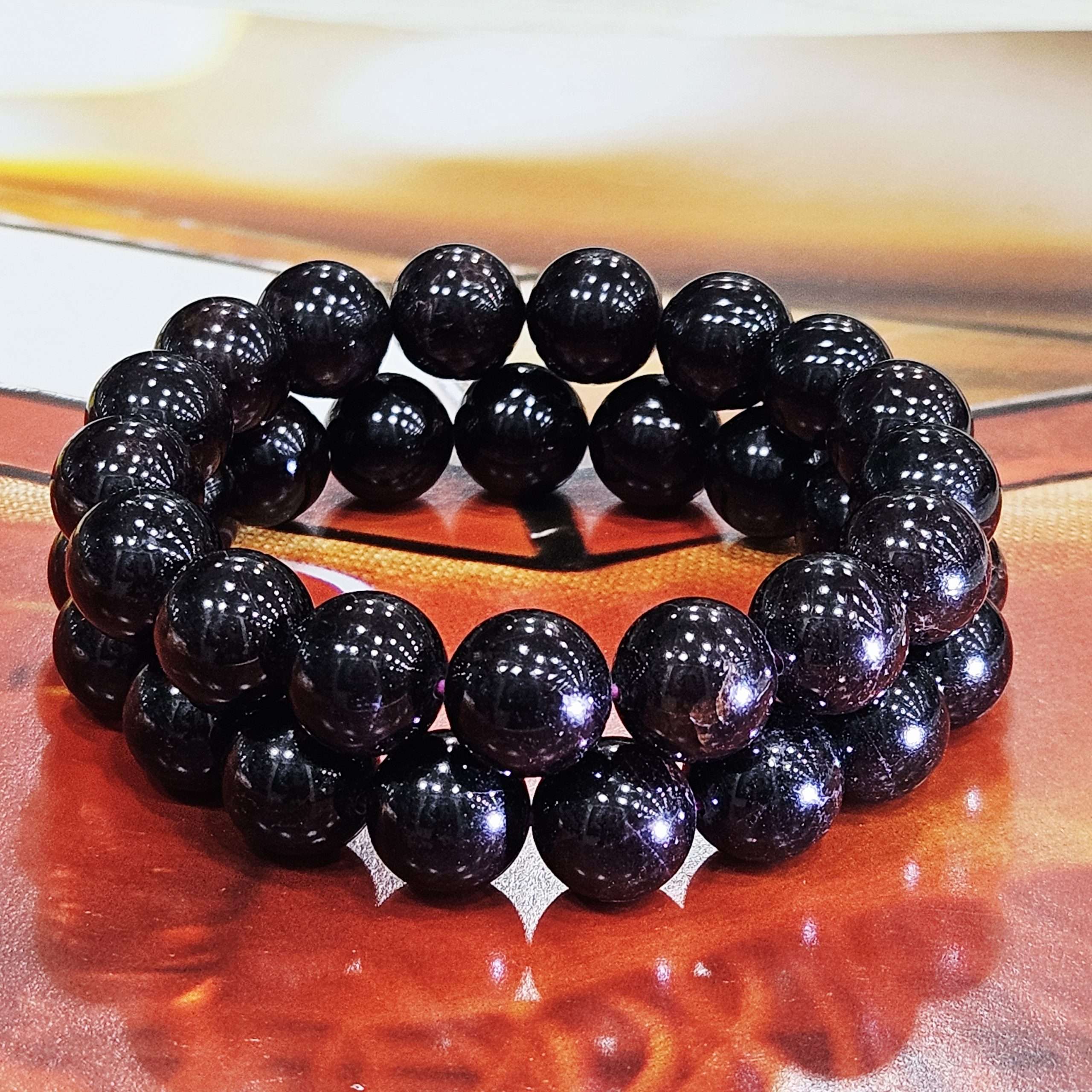 Rhodolite Star Garmet 12mm bracelet