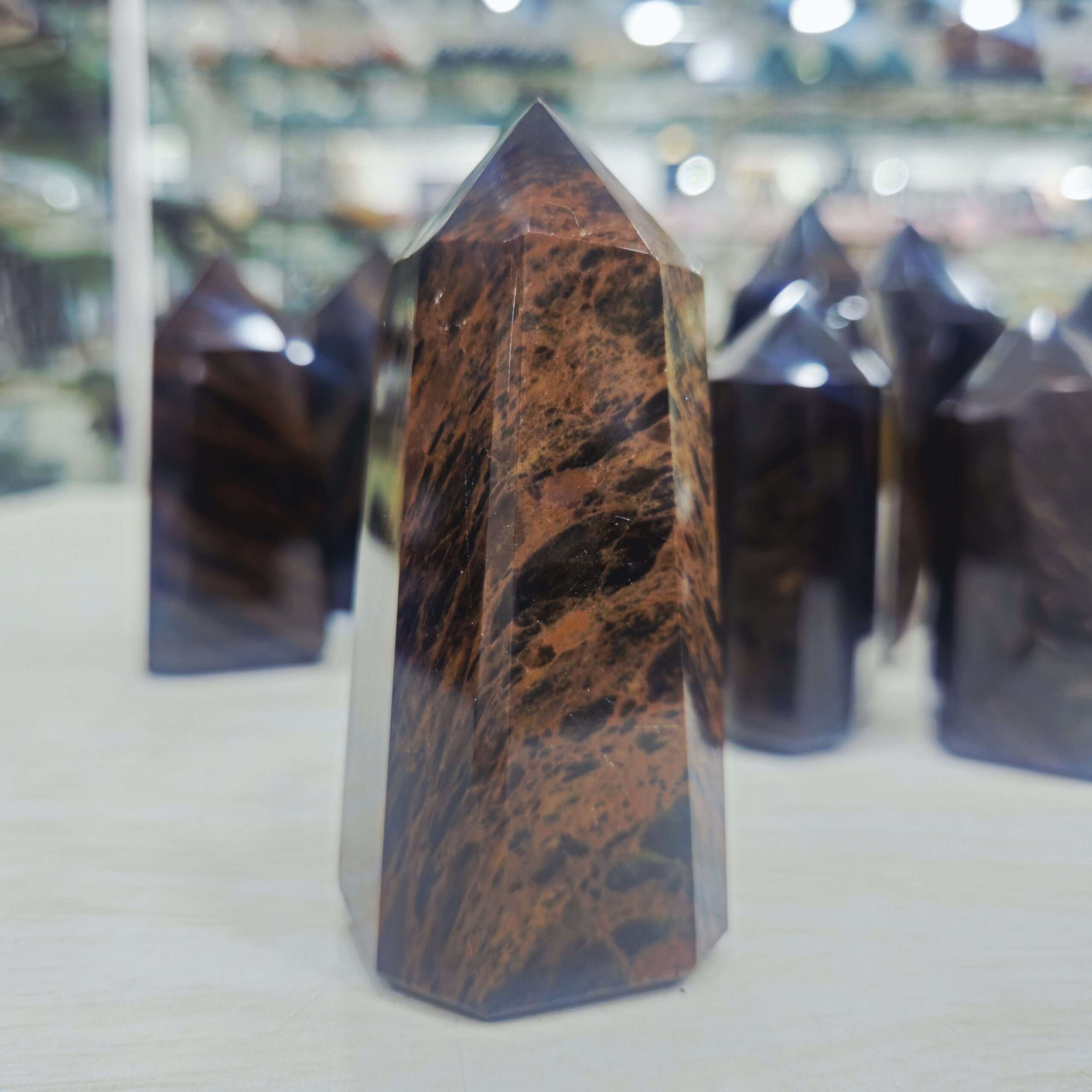 Copper Sheen Obsidian Copper Sheen Obsidian tower