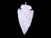 Rose Quartz Arrowhead Pendant - 1pc