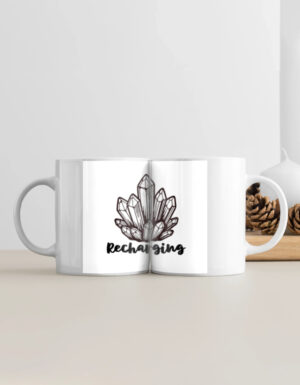 White Coffee Mug Recharging