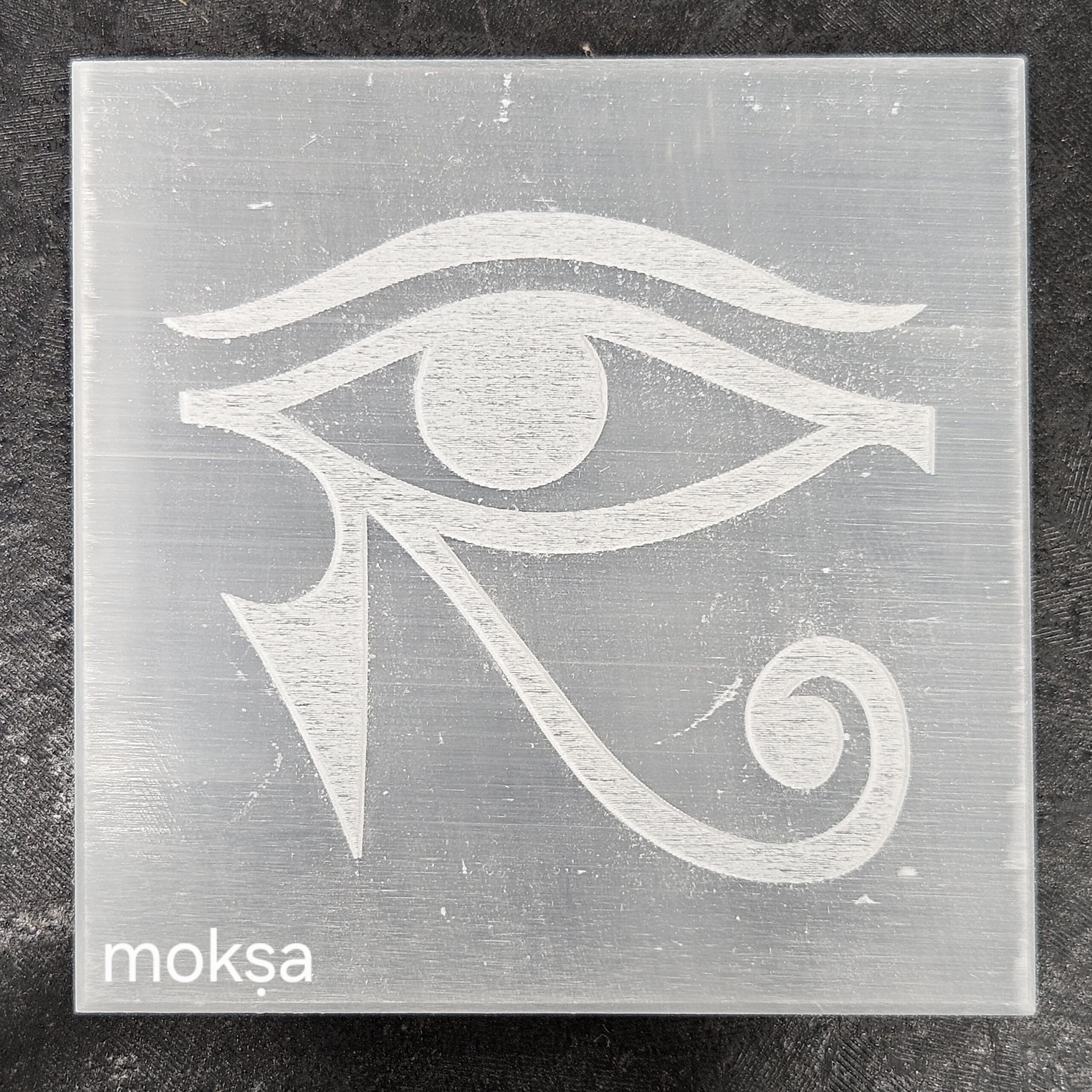 Eye of horus Selenite Cleansing Plate Eye of Horus