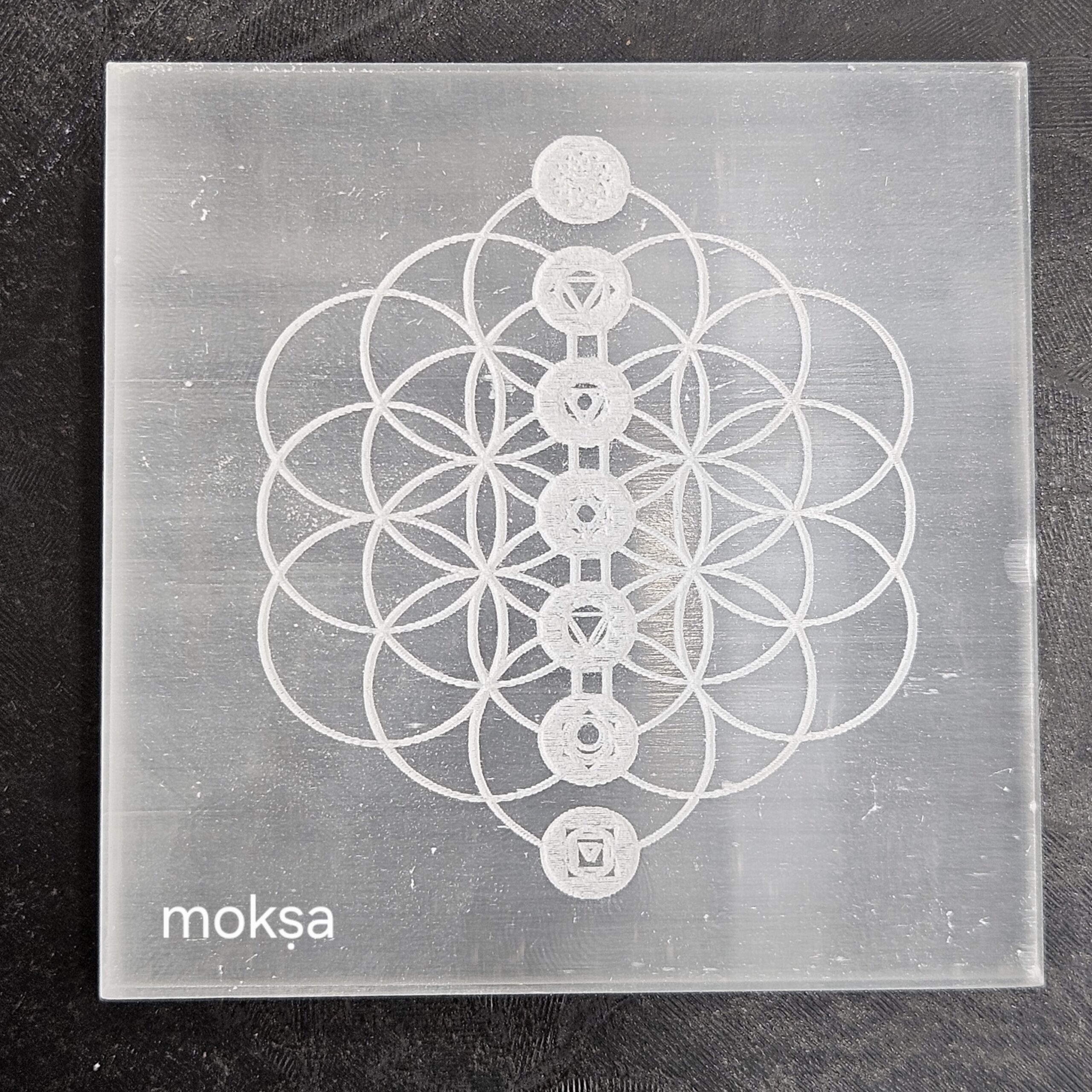 See of life chakras Selenite Cleansing Plate Seed of Life Chakras