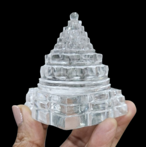 Clear quartz Sphatik Sri Yantra