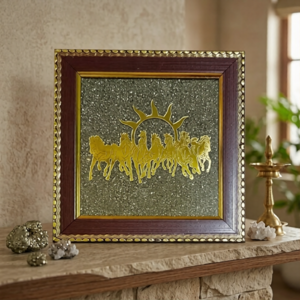 7 Running horses pyrite dust frame
