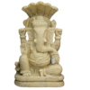 Yellow Jade Ganesha with Shesh Nag