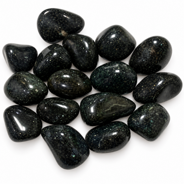Natural Black Agate Tumbled Stones