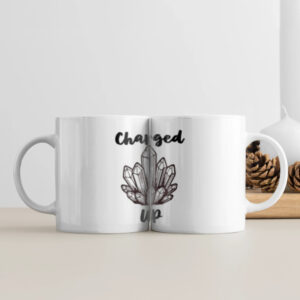 Charged Up Crystal Cluster Ceramic Mug – 11 oz – 1 Pc | Crystal Lover Coffee Mug