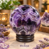 Chevron Amethyst Sphere