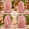 3kg natural Rose Quartz Ganesha idol for love and Heart Chakra