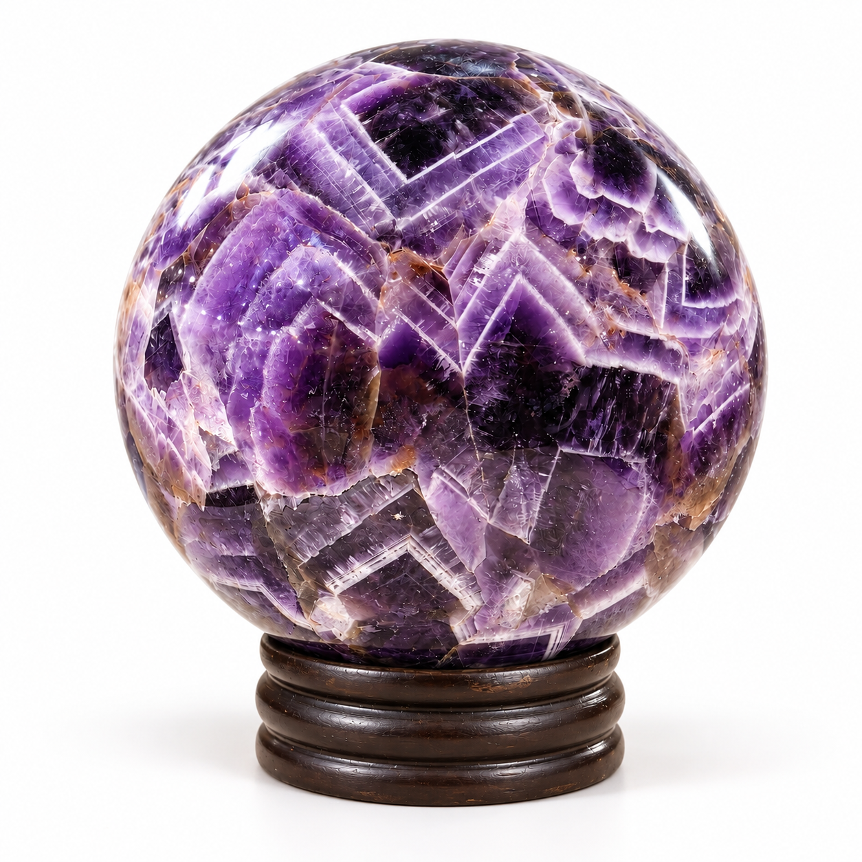 Chevron Amethyst Sphere