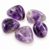 Natural purple Amethyst tumbled stone with a smooth polished finish