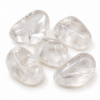 Natural Clear Quartz tumbled stone with a smooth polished finish